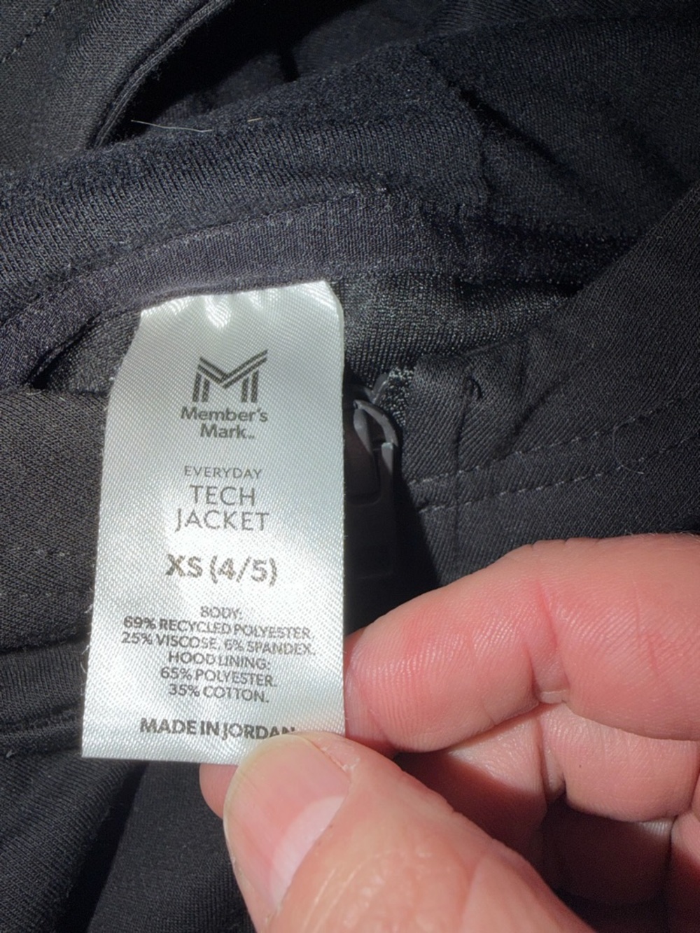 Boys girls Xs 4/5 Black Zip-Up Hooded Jacket coat - Picture 3 of 3